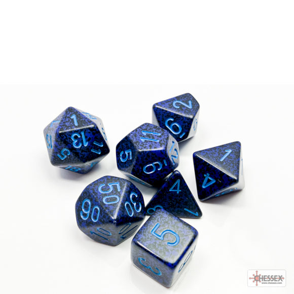 Chessex: Speckled Cobalt Polyhedral 7-Dice Set