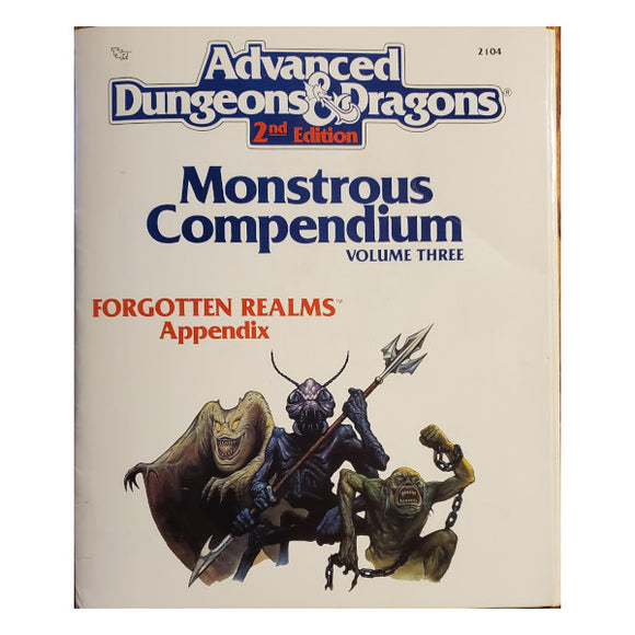 AD&D 2nd Edition: Monstrous Compendium - Forgotten Realms Appendix Volume 3 TSR2104