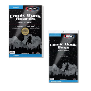 Comic Storage Board & Bag (BCW) - Modern Single Set