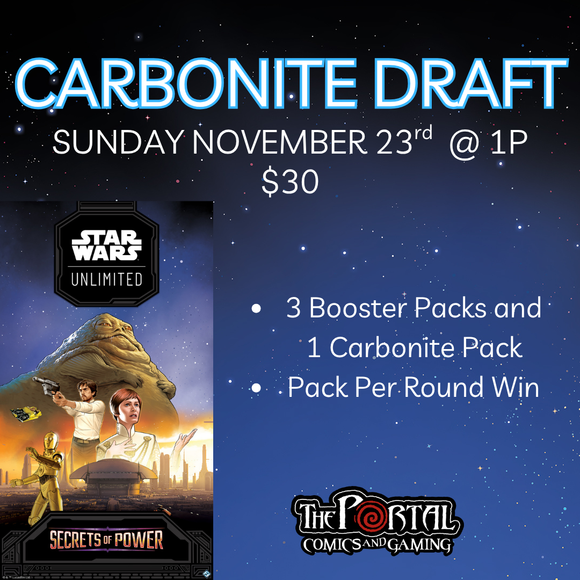 Star Wars Unlimited: Carbonite Draft (Sun Nov 23)
