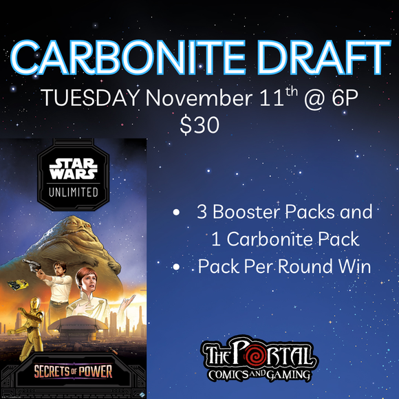 Star Wars Unlimited: Carbonite Draft (Tues Nov 11)