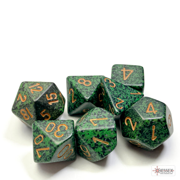 Chessex: Speckled Golden Recon Polyhedral 7-Dice Set