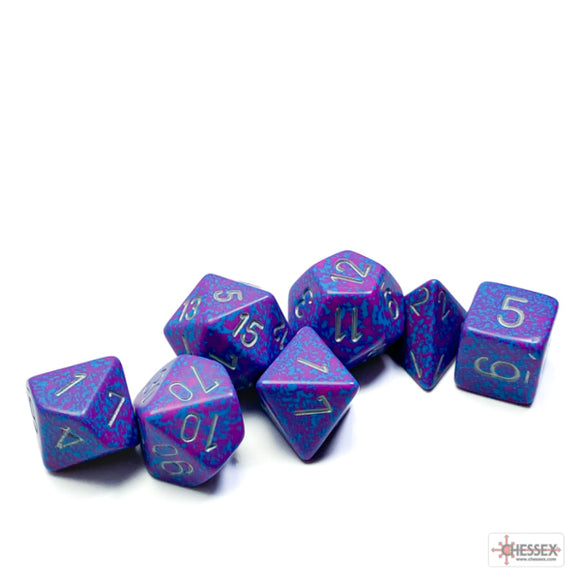 Chessex: Speckled Silver Tetra Polyhedral 7-Dice Set