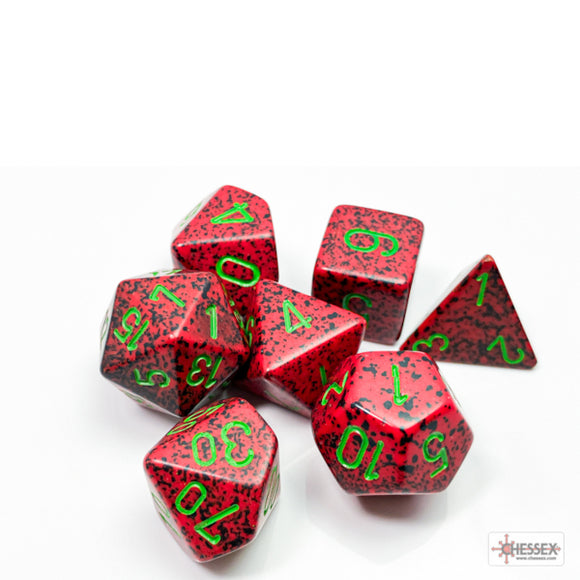 Chessex: Speckled Strawberry Polyhedral 7-Dice Set