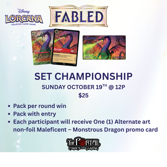Lorcana - Fabled Set Championship (Sun Oct 19 @ 12p)