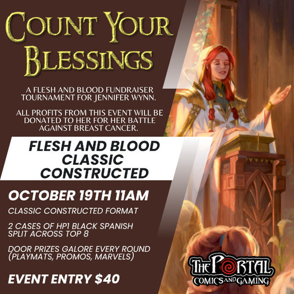 Flesh and Blood: Count your Blessings (Sun Oct 19 @ 11am)
