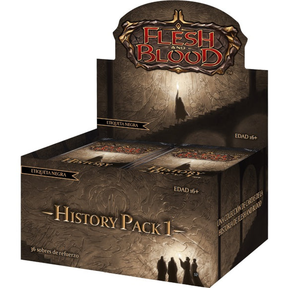 Flesh and Blood TCG: History Pack 1 SPANISH Black Label Booster Display