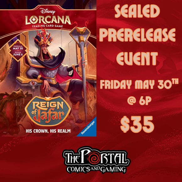 Lorcana Reign of Jafar Chapter 8 Sealed Prerelease Event (Fri May 30th @ 6p)