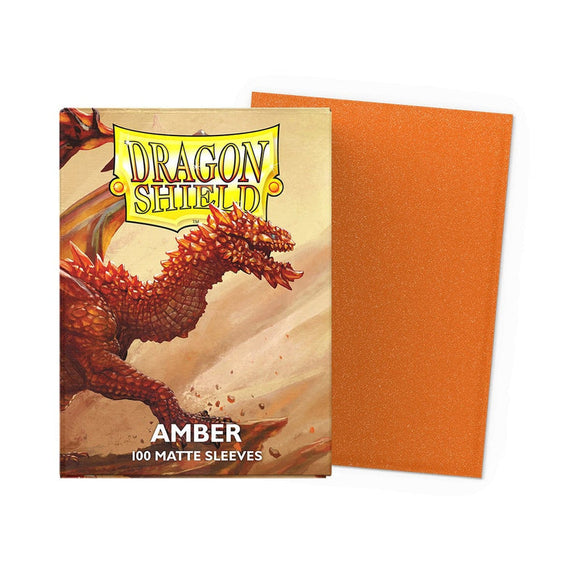 Dragon Shield: Matte Sleeves - 100 Count Standard Size (Amber)