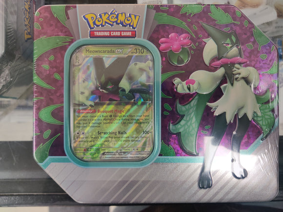 Pokemon TCG: Paldea Partners Tin Meowscarada ex