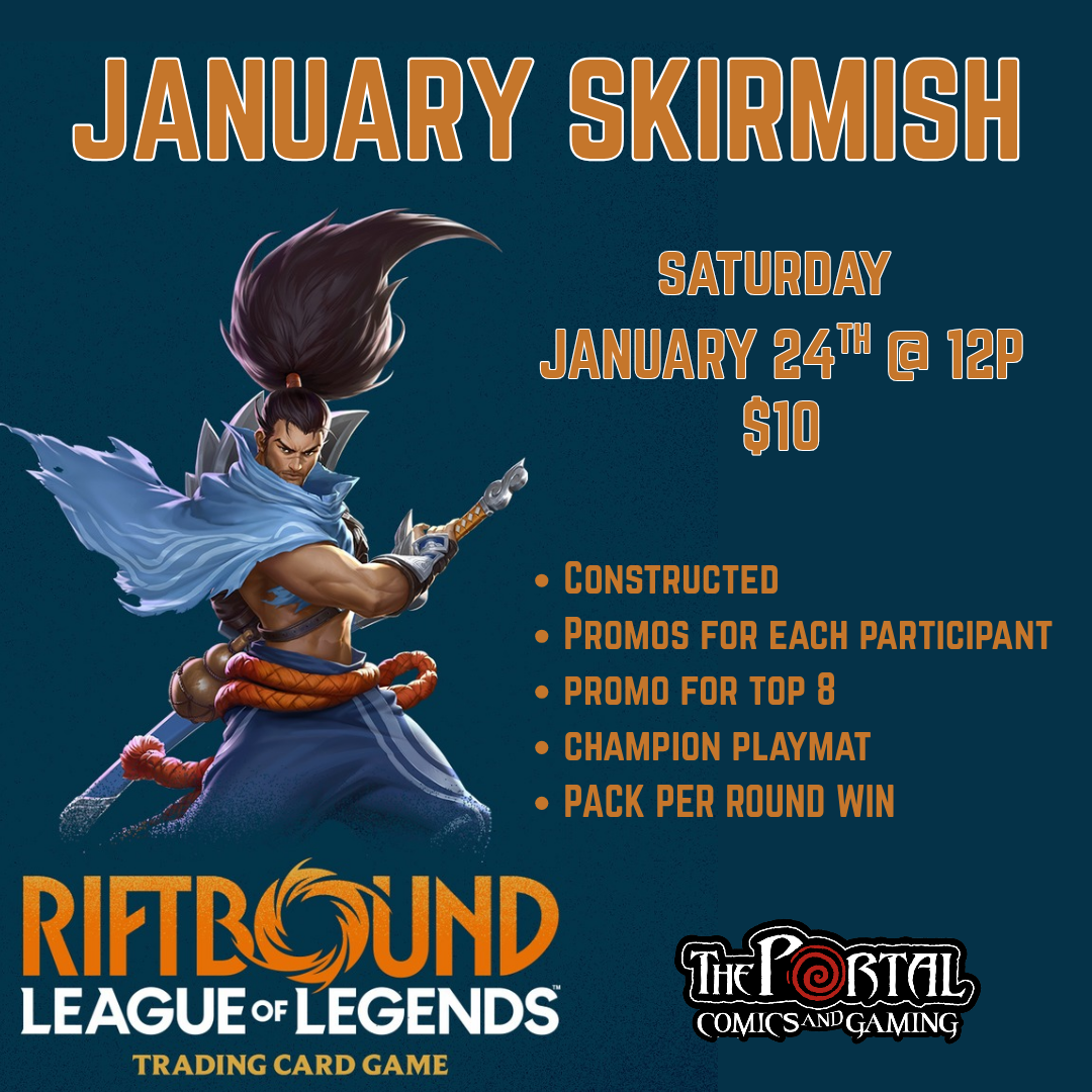 Riftbound TCG: January Skirmish (Sat Jan 24) – The Portal Comics and Gaming