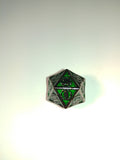 Old School 7 Piece DnD RPG Metal Dice Set: Knights of the Round Table - Emerald