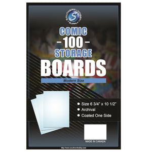 Comic Storage Boards - Backing Boards Modern 100-Count Packaged