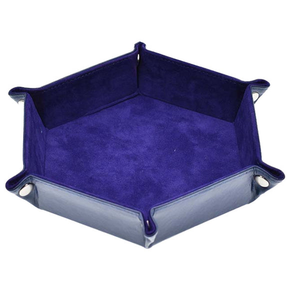 Hexagonal Snap Folding Dice Tray (Purple)