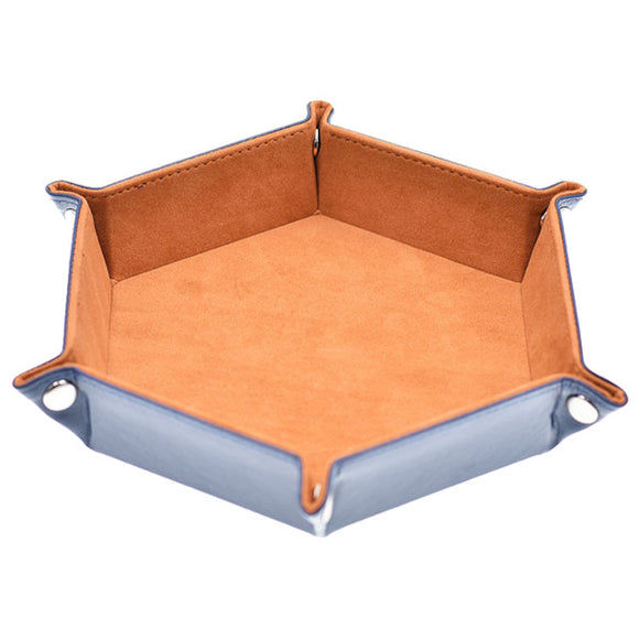 Hexagonal Snap Folding Dice Tray (Tan)