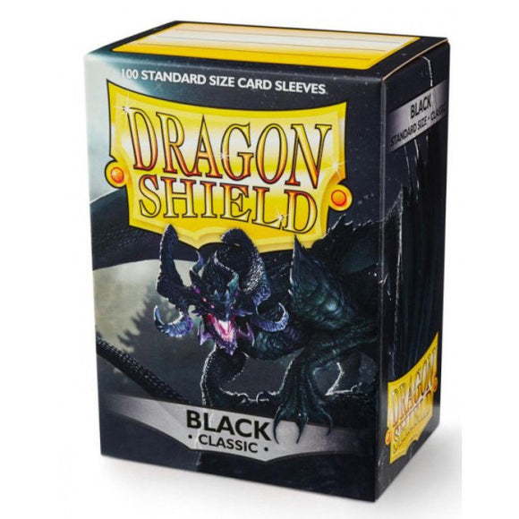 Dragon Shield: Classic Sleeves - 100 Count Standard Size (Black)