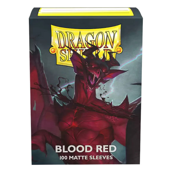Dragon Shield: Matte Sleeves - 100 Count Standard Size (Blood Red)
