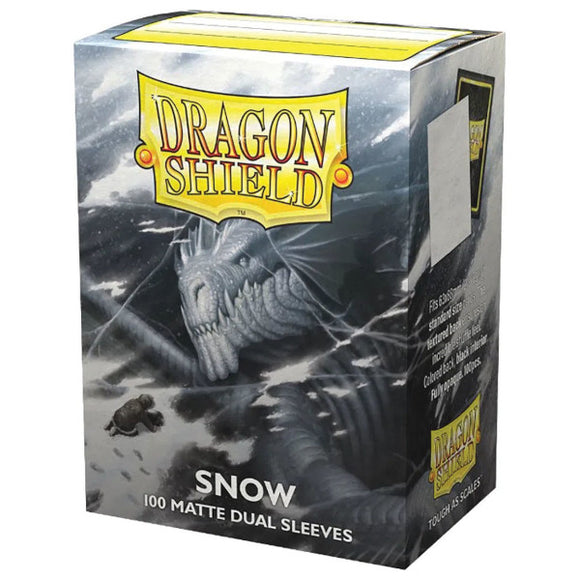 Dragon Shield: Matte Dual Sleeves - 100 Count Standard Size (Snow)