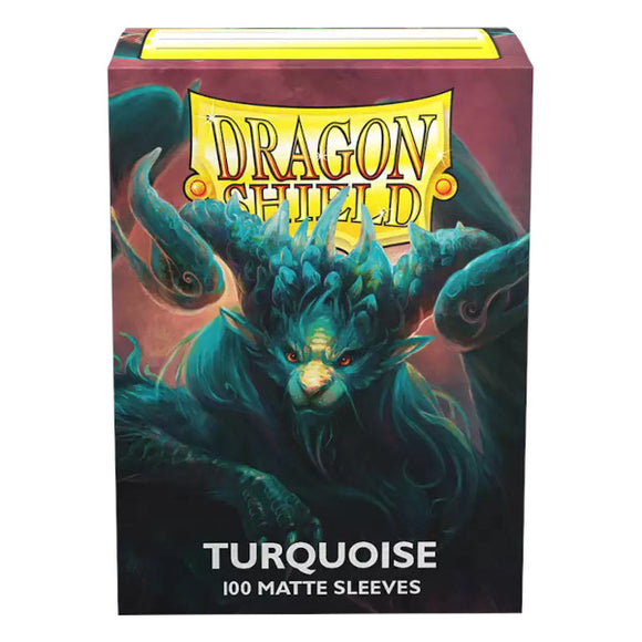 Dragon Shield: Matte Sleeves - 100 Count Standard Size (Turquoise)