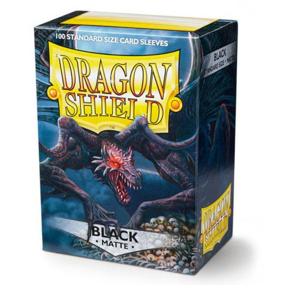 Dragon Shield: Matte Sleeves - 100 Count Standard Size (Black)