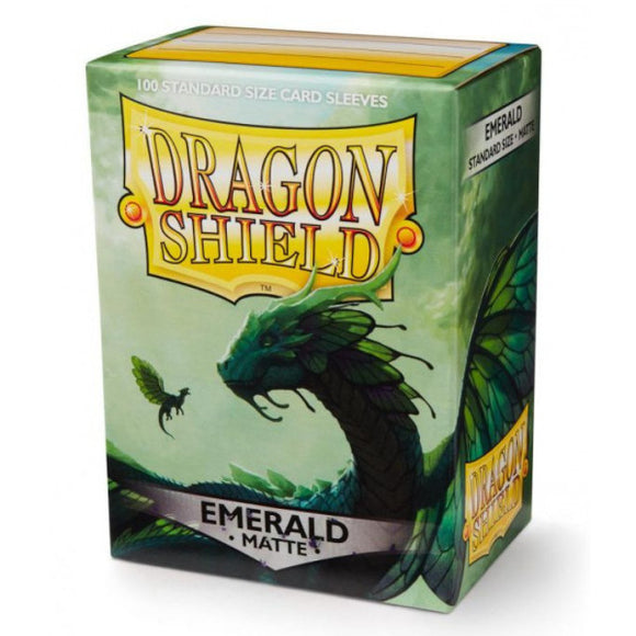 Dragon Shield: Matte Sleeves - 100 Count Standard Size (Emerald)