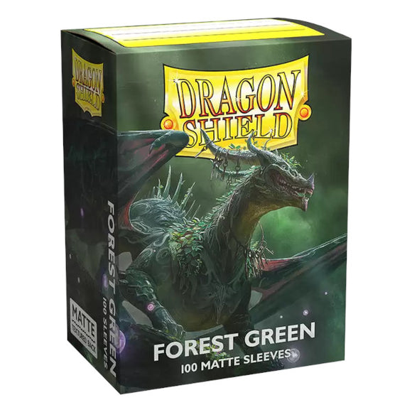 Dragon Shield: Matte Sleeves - 100 Count Standard Size (Forest Green)