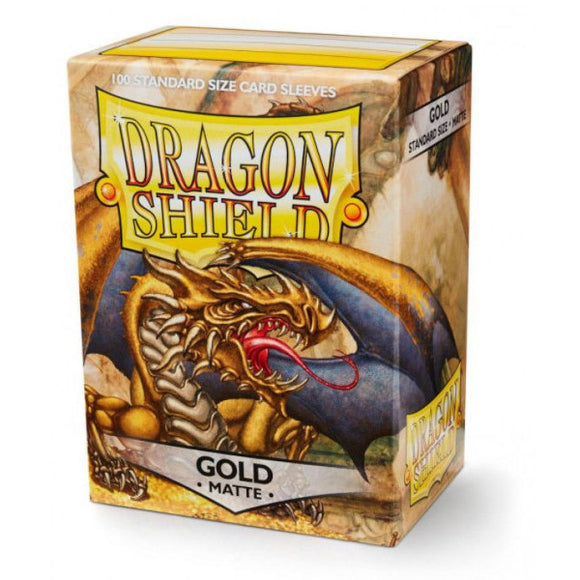 Dragon Shield: Matte Sleeves - 100 Count Standard Size (Gold)