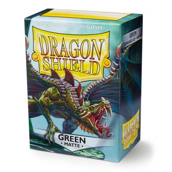 Dragon Shield: Matte Sleeves - 100 Count Standard Size (Green)