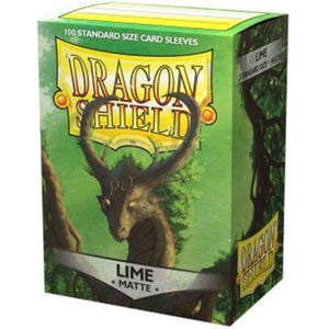 Dragon Shield: Matte Sleeves - 100 Count Standard Size (Lime)