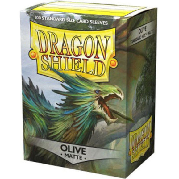 Dragon Shield: Matte Sleeves - 100 Count Standard Size (Olive)
