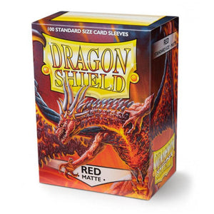 Dragon Shield: Matte Sleeves - 100 Count Standard Size (Red)