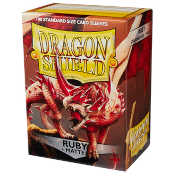 Dragon Shield: Matte Sleeves - 100 Count Standard Size (Ruby)