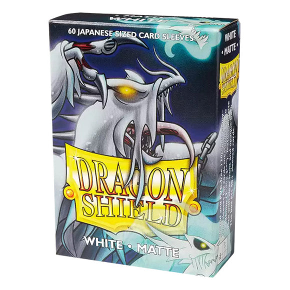 Dragon Shield: Matte Sleeves - 60 Count Japanese Size (White)