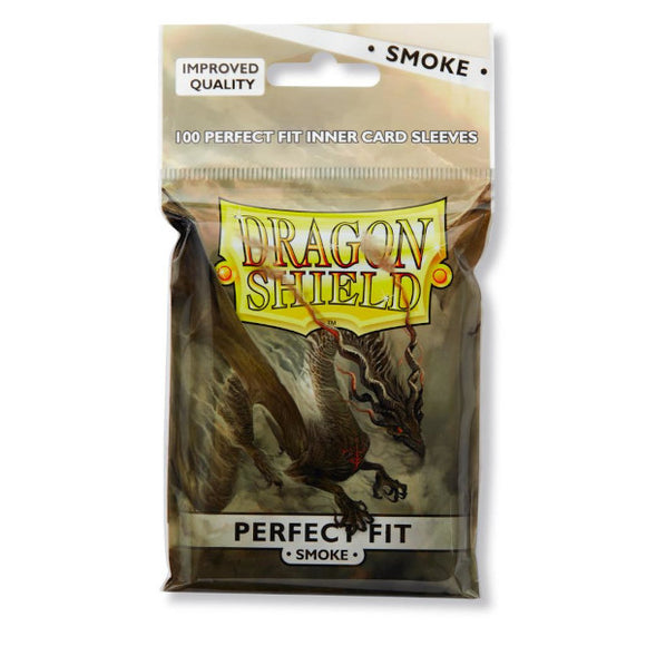 Dragon Shield: Perfect Fit Sleeves - 100 Count Standard Size (Smoke)