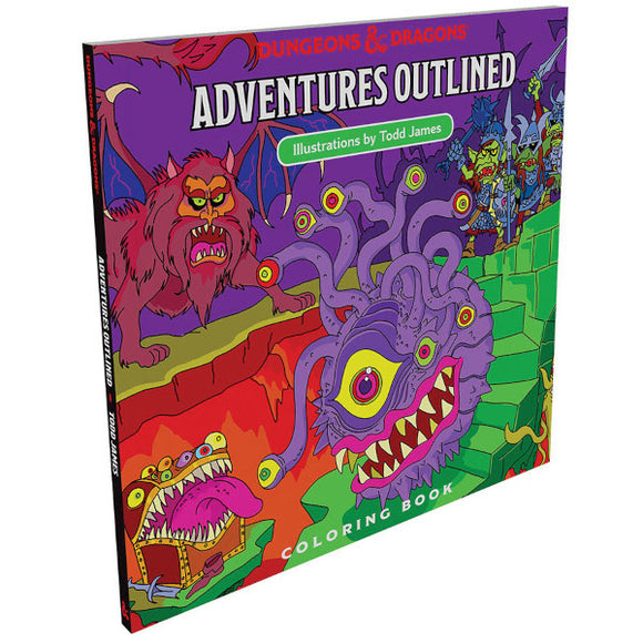 Dungeons & Dragons 5E: Adventures Outlined Coloring Book