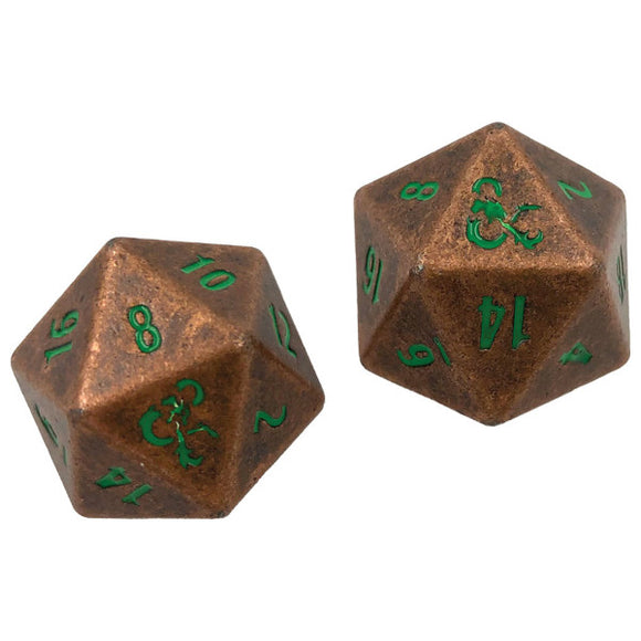 Dungeons & Dragons: Heavy Metal Copper and Green D20 Dice Set
