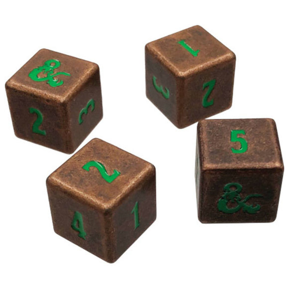 Dungeons & Dragons: Heavy Metal Copper and Green D6 Dice Set