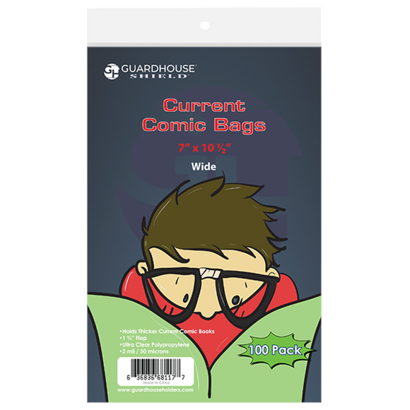 Guardhouse: Current Size Comic Bags (Thick - 100 qty)